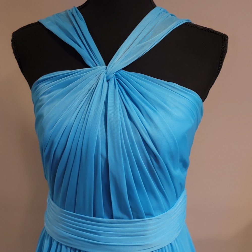 Y-Neck Long Mesh Dress